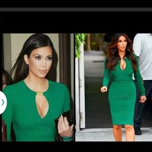 Bodycon Midi Green Dress 👗